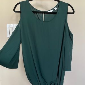 green blouse